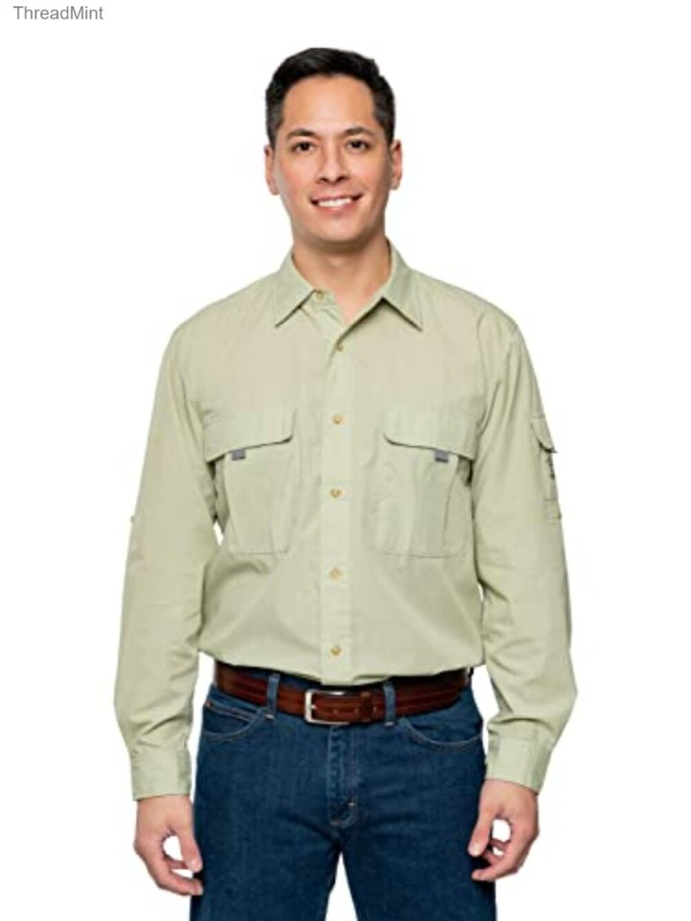 Men's Long Sleeve Field Shirt UPF 30+ Insect Repellent Outdoor - Picture 1 of 6
